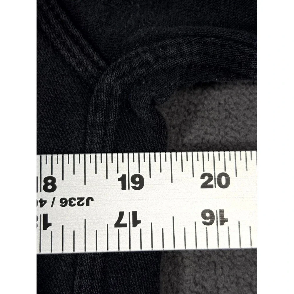 Nike Hoodie Kids XL Black Fleece Lined Graphic Print Logo Cotton Kangaroo Pocket